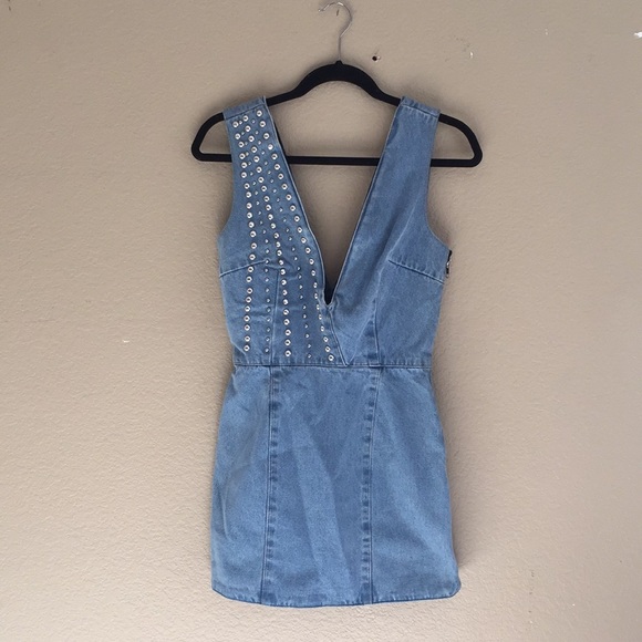 revolve denim dress